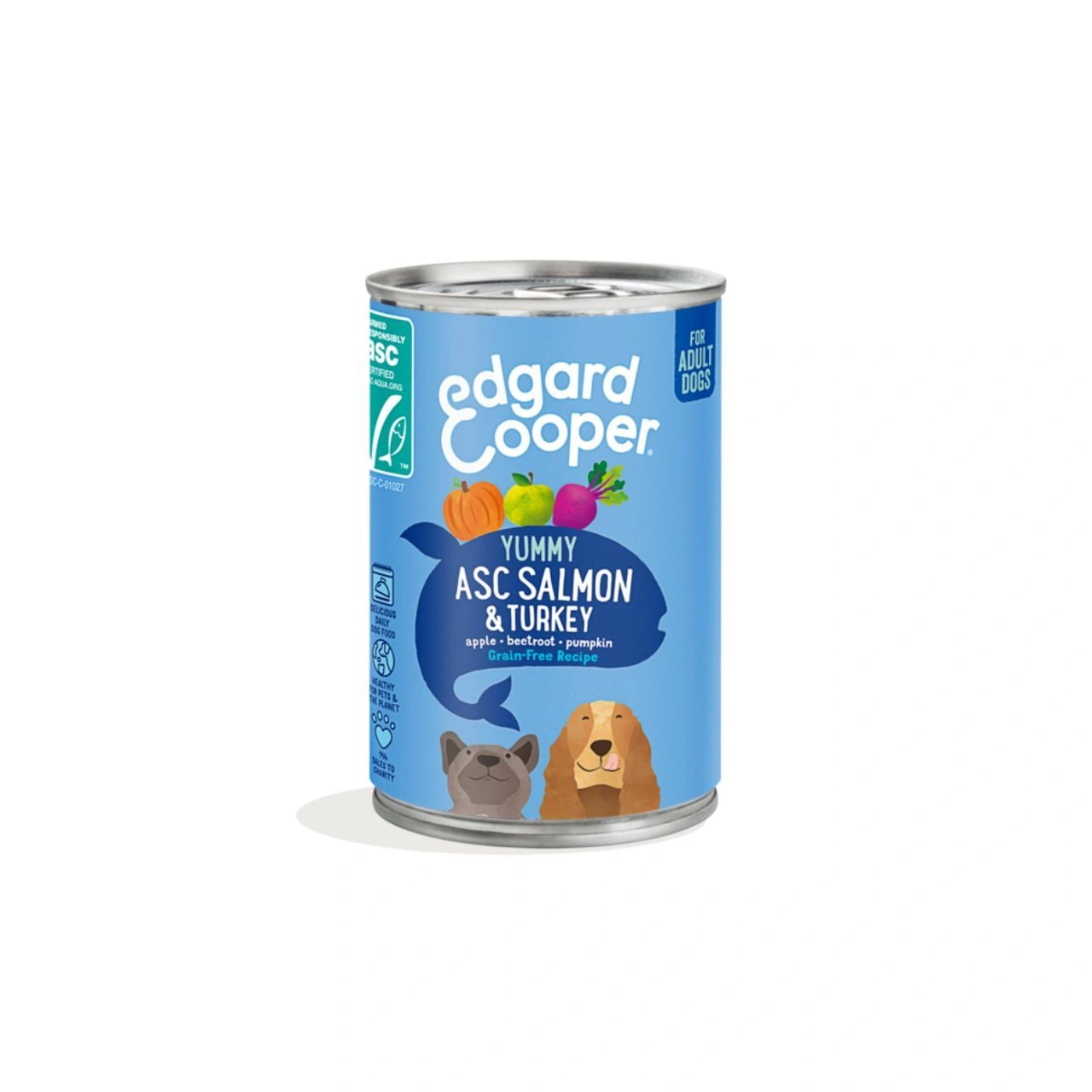 Edgard & Cooper laks og kalkun vådfoder 400 g
